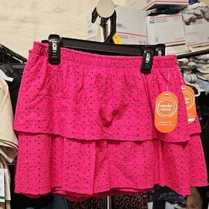 Nwt Kids Pink Tiered Skirt